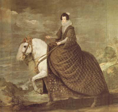 Diego Velazquez Portrait equestre de la reine Elisabeth (df02) Norge oil painting art